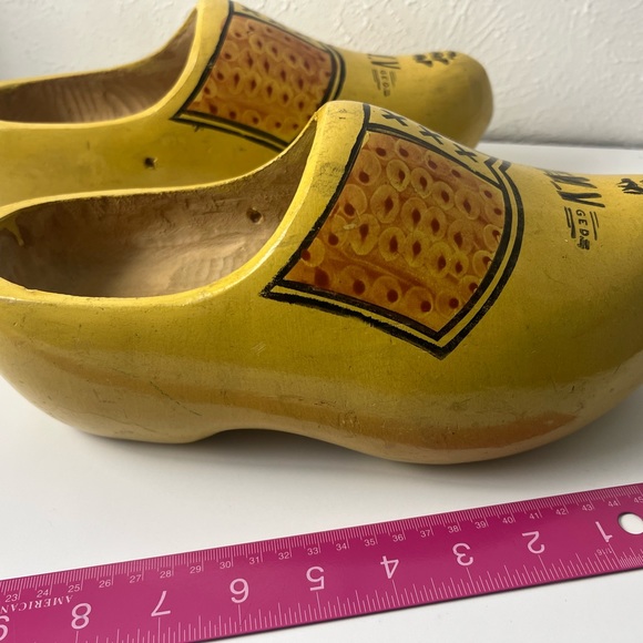 Vintage Wett VV Ged Dutch Hand Carved Klompen Wooden Shoes - Picture 11 of 16